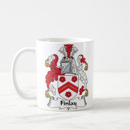Finlay Family Crest Koffiemok (Links)