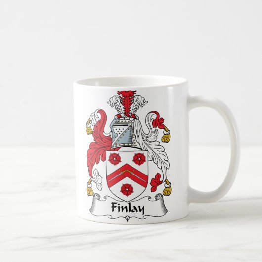 Finlay Family Crest Koffiemok (Rechts)