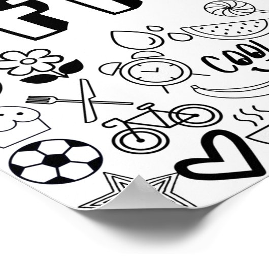 'FINLEY' Color-it-Yourself-contourontwerp Poster (Hoek)