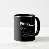 Finley Jongens Naam Definitie Gepersonaliseerde Mo Mok (Voorkant rechts)
