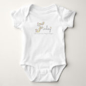Finley meisjesnaam betekent monogram harten romper (Voorkant)