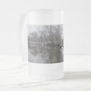Finley Winter Reflections Frosted Glass Beer Mok
