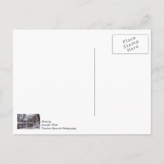 Finley Winter Snow denking you Briefkaart (Achterkant)