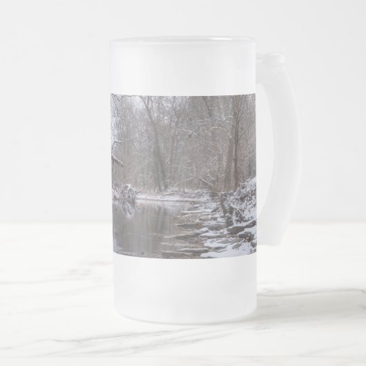 Finley Winter Snow Frosted Glass Beer Mok (Voorkant rechts)
