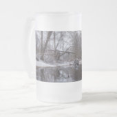 Finley Winter Snow Frosted Glass Beer Mok (Voorkant links)