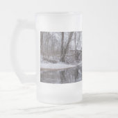 Finley Winter Snow Frosted Glass Beer Mok (Links)