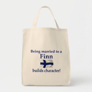 Finn bouwt teken tote bag