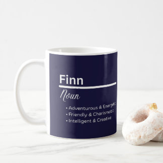 Finn Boy Personalized Name Definition Koffiemok