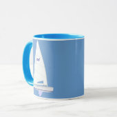 Finn Class Racing Sailboat Mok (Voorkant links)