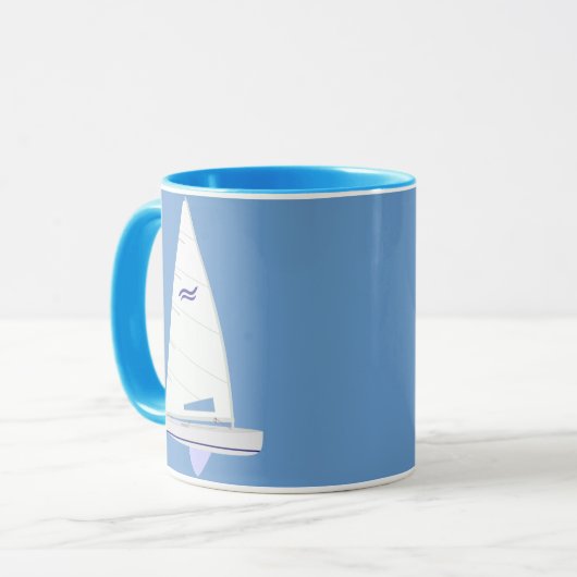 Finn Class Racing Sailboat Mok (Voorkant links)