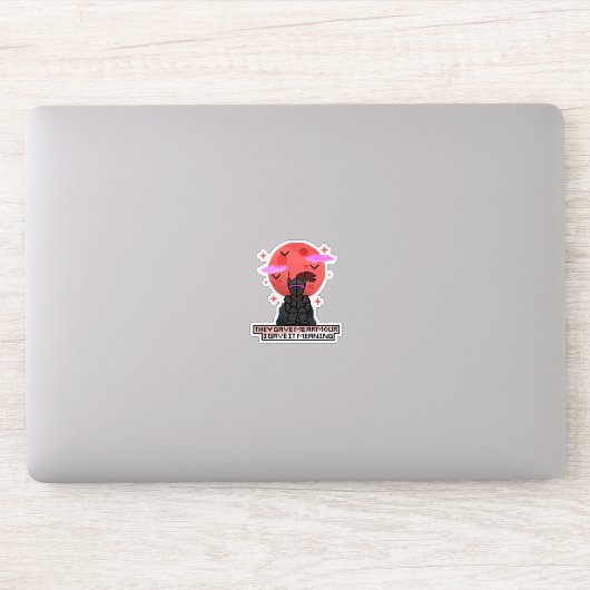 Finn de Pixelridder – Bloedrode Maan Sticker (Computer)