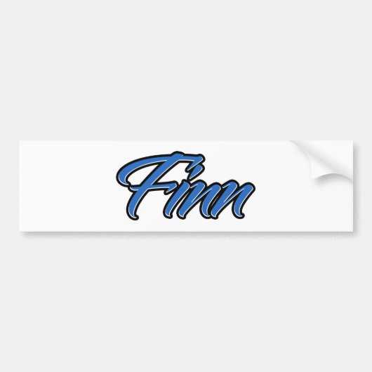 Finn Name blue Aufkleber Sticker Autoaufkleber (Voorkant)