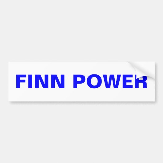 FINN POWER bumpersticker Bovenste schiereiland Fin (Voorkant)