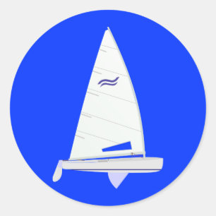 Finn Racing Sailboat onedesign Ronde Sticker