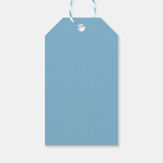 FINN | Stoffige Blauwe Bohemian Slate Regenboog Cadeaulabel (Achterkant)