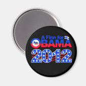 FINN VOOR OBAMA 2012 magneet (Voorkant / Achterkant)