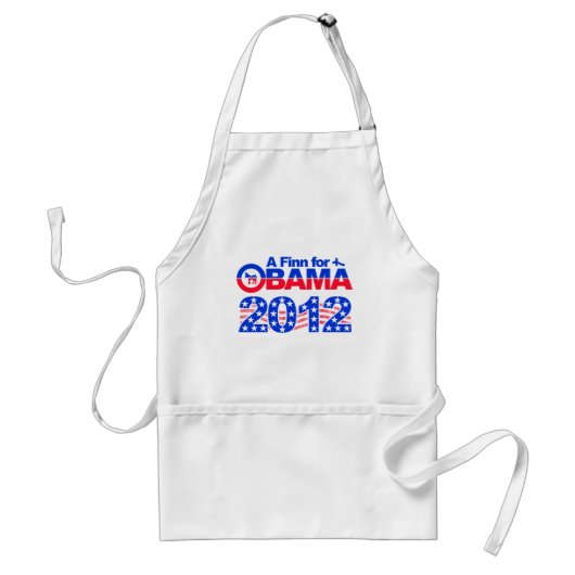 FINN VOOR OBAMA 2012-schort Standaard Schort (Voorkant)