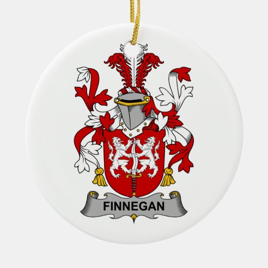 Finnegan Family Crest Keramisch Ornament (Voorkant)