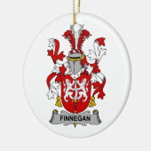 Finnegan Family Crest Keramisch Ornament (Links)