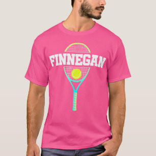 Finnegan Name Tennis Player boys Ball and Racket S T-shirt