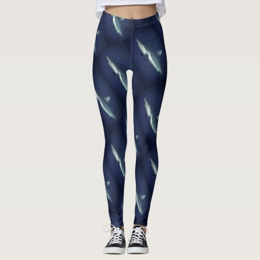 Finnen: Koele haaienpatroonprint Leggings (Voorkant)