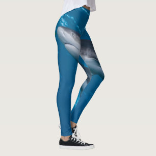 Finnen: Rifhaai met schattige pilotvis Leggings