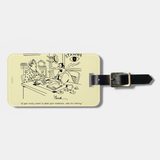 Finnen van familieleden bagagelabel (Voorkant horizontaal)