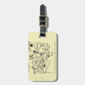 Finnen van familieleden bagagelabel (Voorkant verticaal)