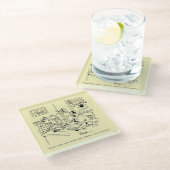 Finnen van familieleden glazen onderzetter (Schuin)