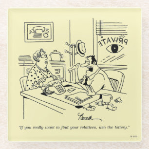 Finnen van familieleden glazen onderzetter