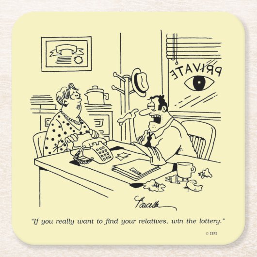 Finnen van familieleden kartonnen onderzetters (Voorkant)