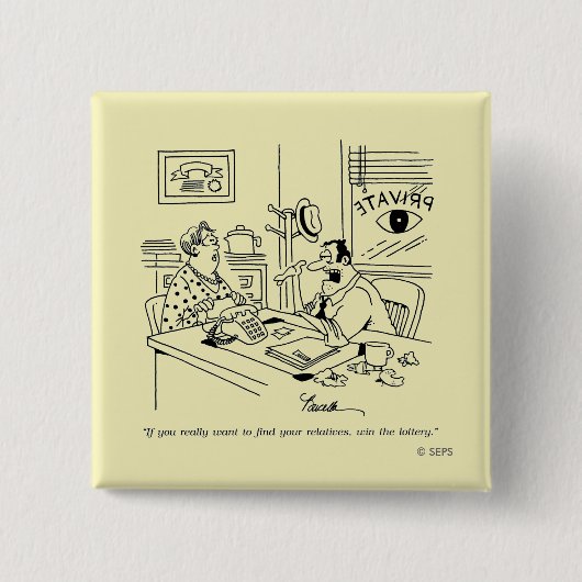 Finnen van familieleden vierkante button 5,1 cm (Voorkant)