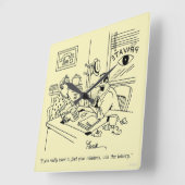 Finnen van familieleden vierkante klok (Hoek)