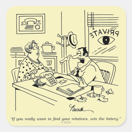 Finnen van familieleden vierkante sticker (Voorkant)