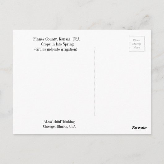Finney County, Kansas, Verenigde Staten Briefkaart (Achterkant)