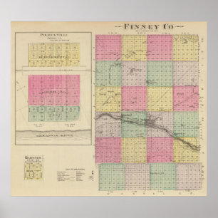 Finney County, Pierceville, Knauston, Kansas Poster