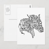 Finnhorse Freehand Typography Briefkaart (Voorkant / Achterkant)