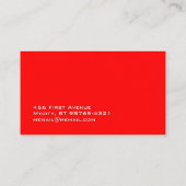 Finnigan Big Redstripe Asterisk Visitekaartje (Achterkant)