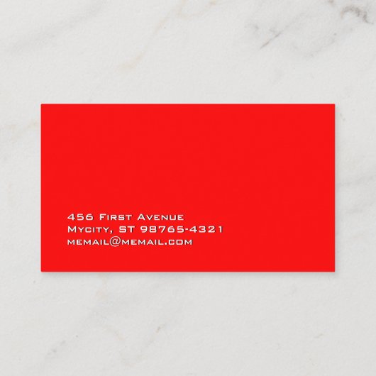 Finnigan Big Redstripe Asterisk Visitekaartje (Achterkant)