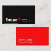 Finnigan Big Redstripe Asterisk Visitekaartje (Voorkant / Achterkant)