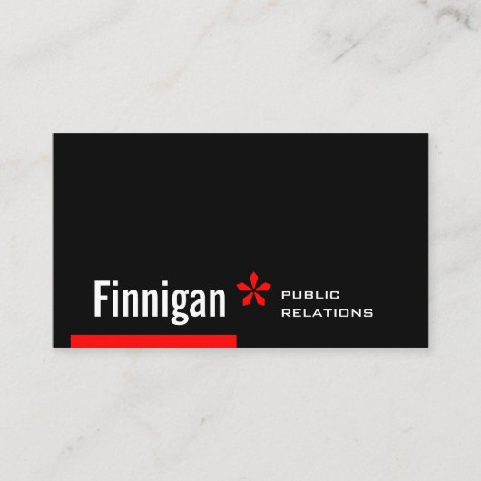 Finnigan Big Redstripe Asterisk Visitekaartje (Voorkant)