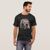 Finnish Flag Afghan Hound Dog Finland Pocket T-shirt (Voorkant volledig)