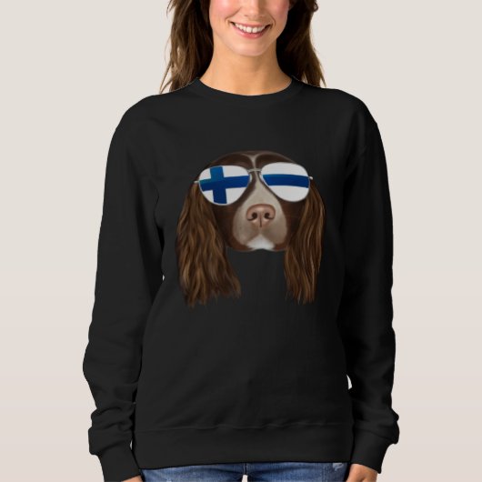 Finnish Flag English Springer Spaniel Dog Finland  Trui (Voorkant)