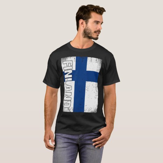 Finnish Flag Finland T-shirt (Voorkant volledig)