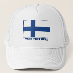 Finnish flag of Finland custom trucker hats Trucker Pet
