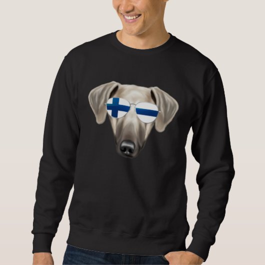 Finnish Flag Sloughi Dog Finland Pocket Trui (Voorkant)