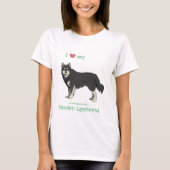 Finnish Lapphund black and white shirt -lapinkoira (Voorkant)
