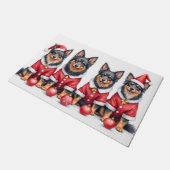 Finnish Lapphund Christmas Dress Santa Hat Deurmat (Schuin)