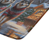 Finnish Lapphund Dogs Christmas Snow Holiday Snijplank (Hoek)