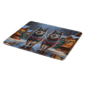 Finnish Lapphund Dogs Christmas Snow Holiday Snijplank (Hoek)